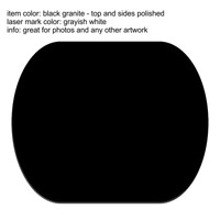 Custom Engraved Granite Oval - 8 x 7.5