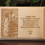 Custom Engraved Wooden Plaque - Landscape